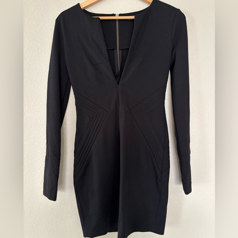 Elizabeth and James Black Long Sleeve Dress